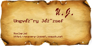 Ungváry József névjegykártya